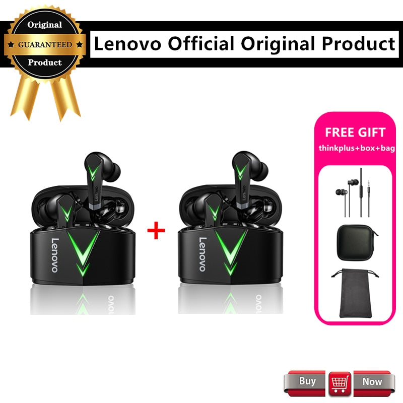 NewOriginal Lenovo Wireless Earphone TWS Gaming Earbuds Bluetooth5.0 Low Latency Sports Headset with Mic HIFI 3D Stereo Bass LP6