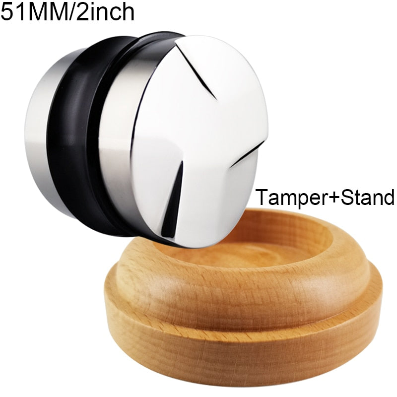 51mm 53mm 58mm 3 Angle Flat Base Coffee Tamper for Espresso Coffee Machines Press Coffee Grinder Cafe Powder Hammer