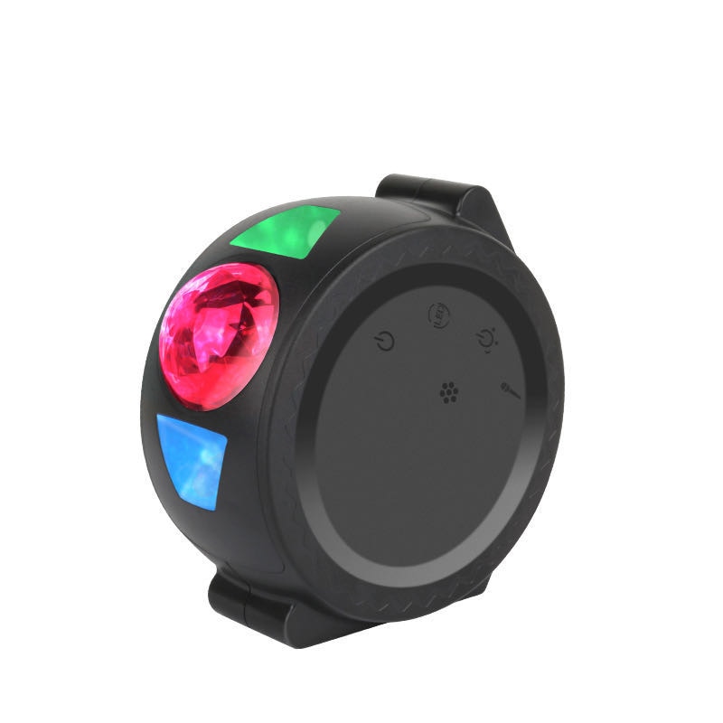 LED 3 en 1 6 colores océano ola cielo estrellado proyector láser estrella luna noche luz galaxia nebulosa lámpara música control de voz para niños