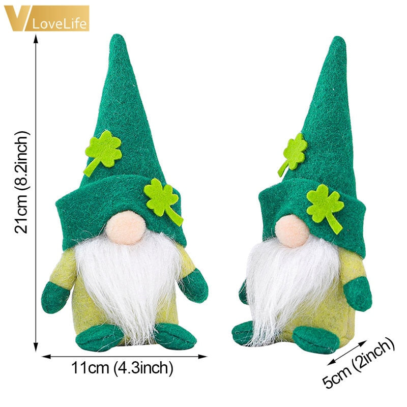 Gnome Plüschpuppe St. Patrick's Day Faceless Green Clover Gnomes Doll Irish Day Party Decor St. Patricks Day Geschenke für Kinder