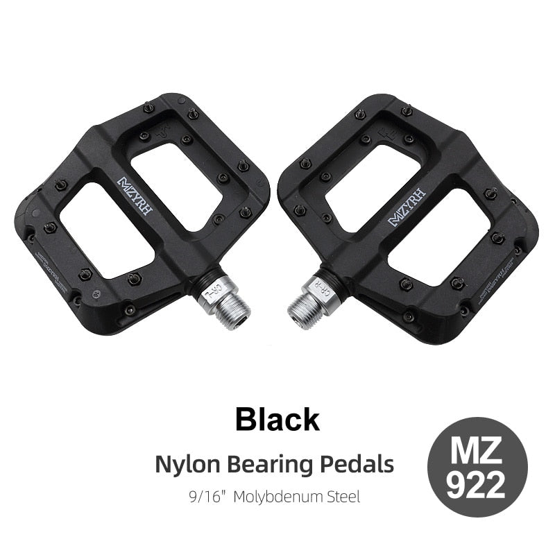 MZYRH Ultralight Seal Bearings Bicycle Bike Pedals Cycling Nylon Road bmx Mtb Pedals Flat Platform Bicycle Parts Accessories