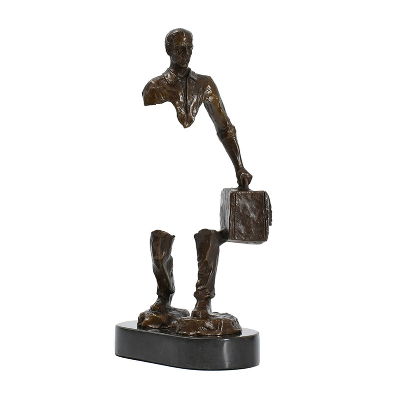 Berühmte Bruno Catalano Bronze Traveller Statue Skulptur Abstrakte Reise Mann Männliche Figur Sammlerstück Kunst Wohnkultur