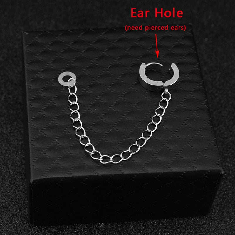 Edelstahl-Ohrringe Anti-verlorener Ohrclip Drahtlose Bluetooth-Kopfhörerhalter Zubehör Frauen Männer Ohrringe für Airpods