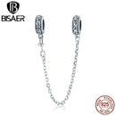 BISAER, cadena clásica de seguridad de vid, abalorios de cadena de plata de ley 925 para pulseras, joyería de plata 925 Original para mujer ECC1546
