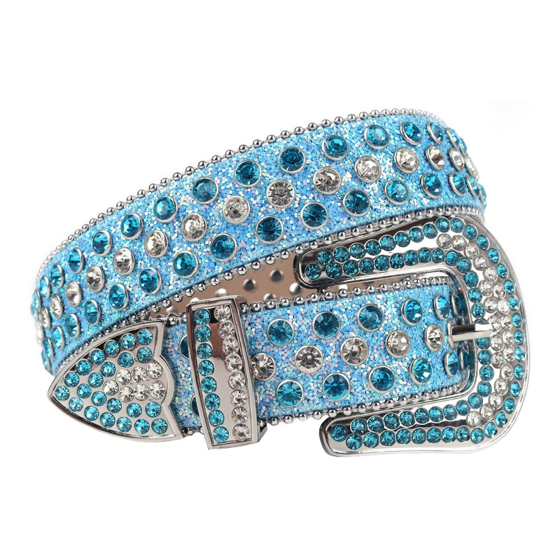 Bling Bling Western Strass Gürtel Luxus Strap Crystal Belt Cowgirl Cowboy Nietengürtel für Frauen Männer Cinturones Para Mujer