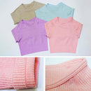 Workout Tops For Women Fitness Sport Yoga Top Knitted Yoga Shirt Seamless Top Long Sleeve Running Sport Shirt Women Sportswear