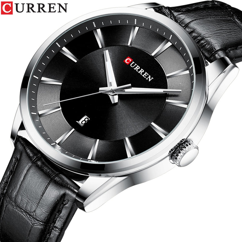 CURREN Quarzuhren für Herren Lederband Herren Armbanduhren Top Luxusmarke Business Herren Uhr 45mm Reloj Hombres