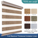 TUYA Smart Control Motorized Zebra Shades Customized Size WiFi Motor Electric Roller Blinds Compatible with Alexa Google Home