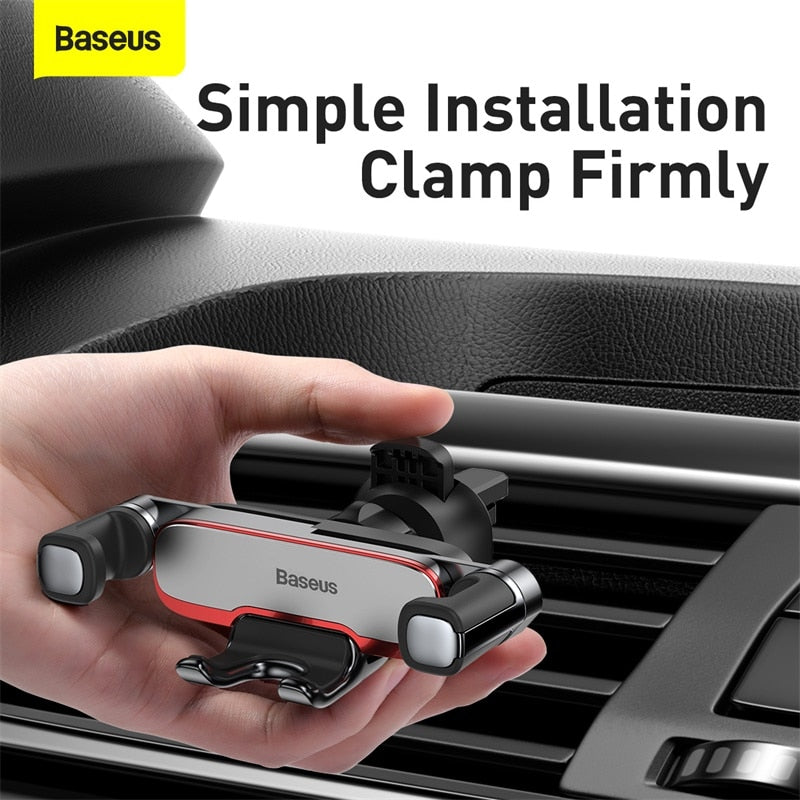 Baseus Gravity Car Holder For Phone in Car Air Vent Mount Holder Stand for iPhone 12 Air Vent Mount Cell Phone Support