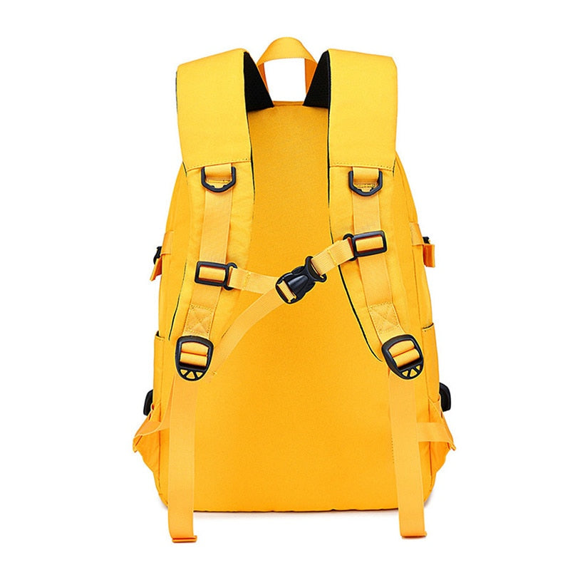 Mode Gelber Rucksack Kinder Schultaschen Für Mädchen Wasserdichter Oxford Großer Schulrucksack Für Jugendliche Jungen Schultasche