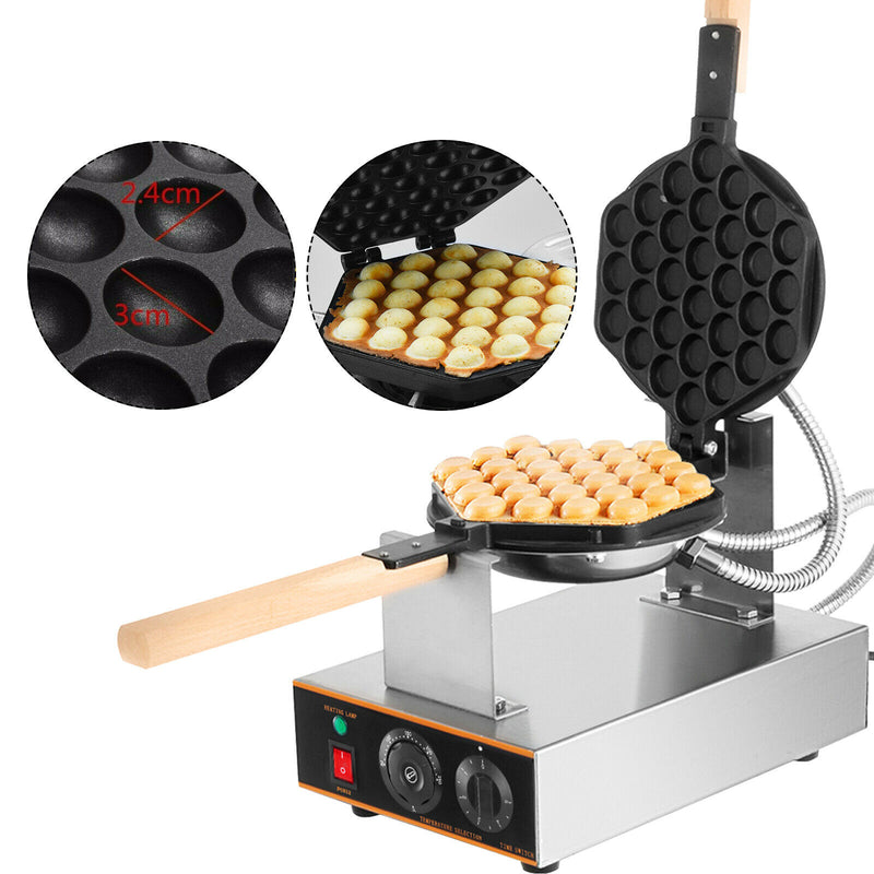 Máquina para hacer gofres con burbujas de huevo VEVOR, máquina para hacer gofres antiadherentes comerciales de alta calidad, electrodomésticos, cantimploras, Gaufriers para aperitivos