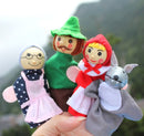 Títeres de dedo para contar historias de bebés, tres cerdos, Castillo de sirena, princesa, teatro de dibujos animados, juego de rol, juguetes educativos para niños, regalos