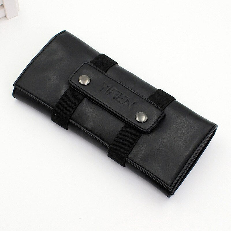 Real Leather Scissor Bag Comb Case Waist Pack Pouch Holder Hair Styling Barber Salon Cowskin Folding hair cutting scissor cases
