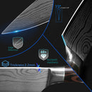 Kitchen Knife 1-9pcs Chef Knives 7CR17 440C High Carbon Stainless Steel Damascus Drawing Gyuto Cleaver Set Slicer Santoku Knife