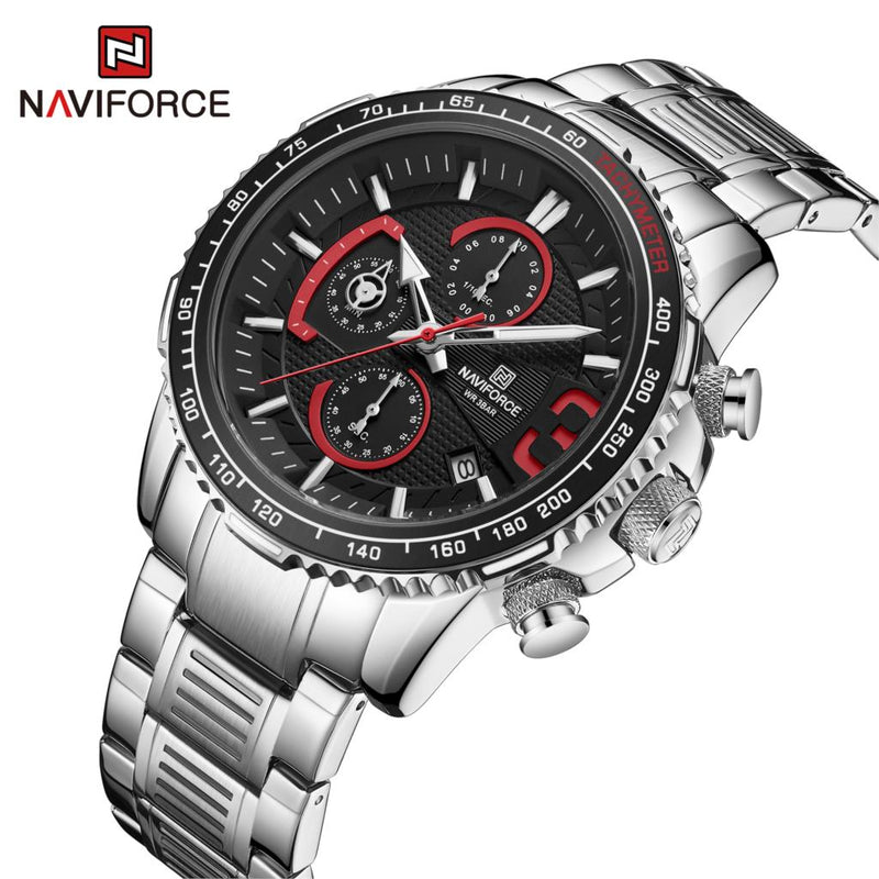 NAVIFORCE Chronograph Watch Mens Watches Top Brand Fashion Business Wristwatch Sport Quartz Date Waterproof Clock Male 2020 New