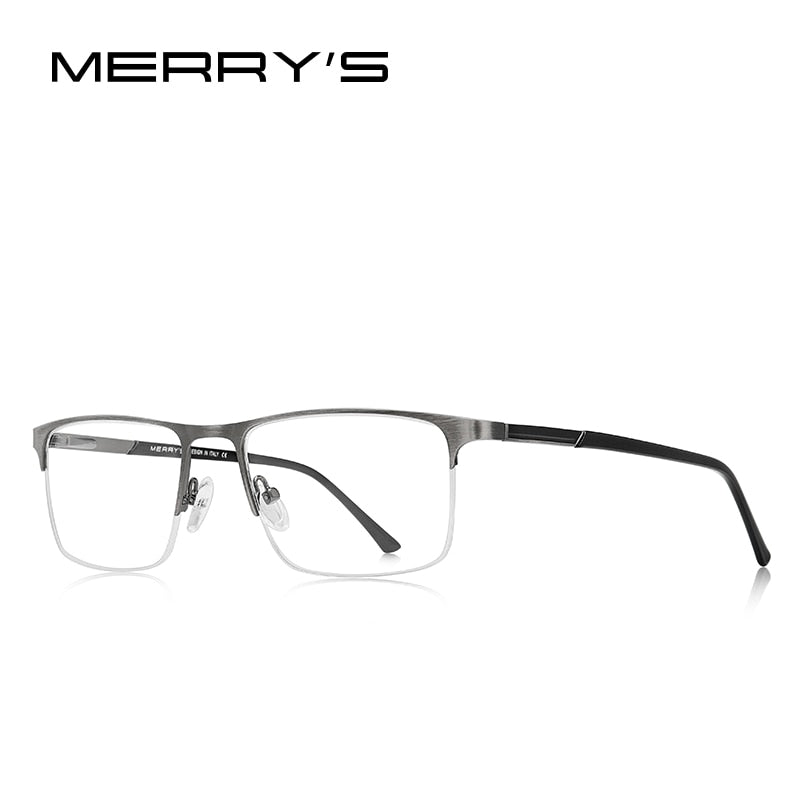 MERRYS DESIGN Men Alloy Glasses Frame Men Square Half Optical Ultralight Myopia Hyperopia Prescription Eyeglasses S2102