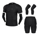 Hombres Deportes Rodillera Codo Shock Guard Compresión Acolchado Pantalones cortos Camisa Chaleco Conjunto Fútbol Baloncesto Equipo de protección Cofre Rib Guards