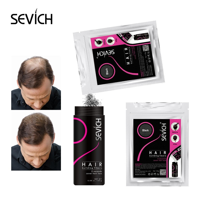 Sevich 500g Hair Building Fiber Refill Hair Thinning Thickening Hair Growth Fiber Keratin Fiber For Hair Anti Hair Loss Products