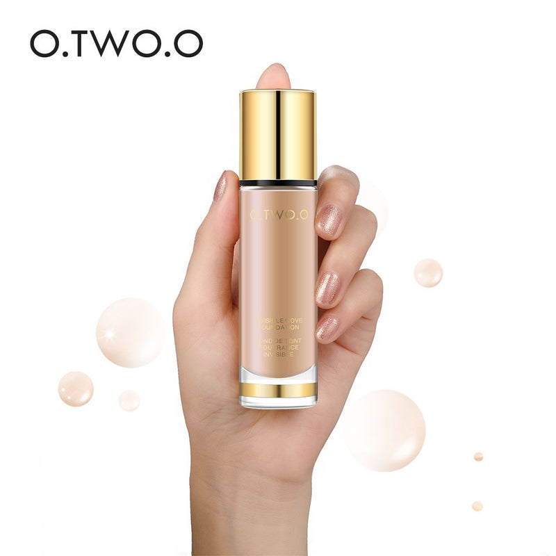 O.TWO.O Liquid Foundation Invisible Full Coverage Make Up Concealer Whitening Moisturizer Waterproof Makeup Foundation 30ml