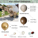 Retro Coffee Matte White Balloons Garland Arch Kit Boho Wedding Decoration Gender Reveal Birthday Baby Shower Decor Accessory