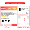 Modern Custom Star Map &amp; Moon Phase Canvas Painting Black and White Poster Print Nursery Wall Art Pictures Bedroom Home Decor