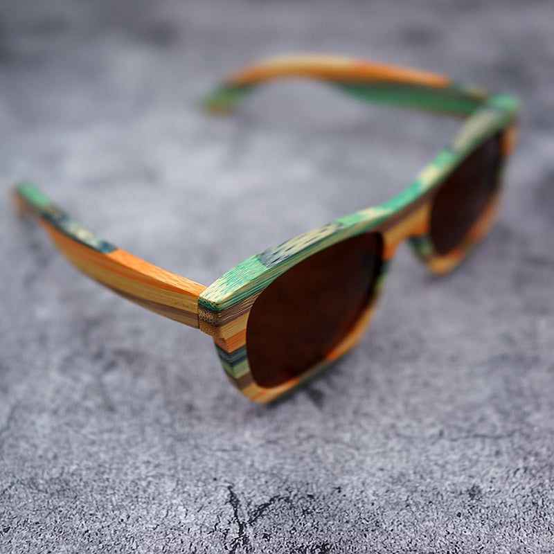2020 Mens Sunglasses Polarized Bamboo Wood Mirror Lens Sun Glasses Women Brand Design Colorful Shades Handmade
