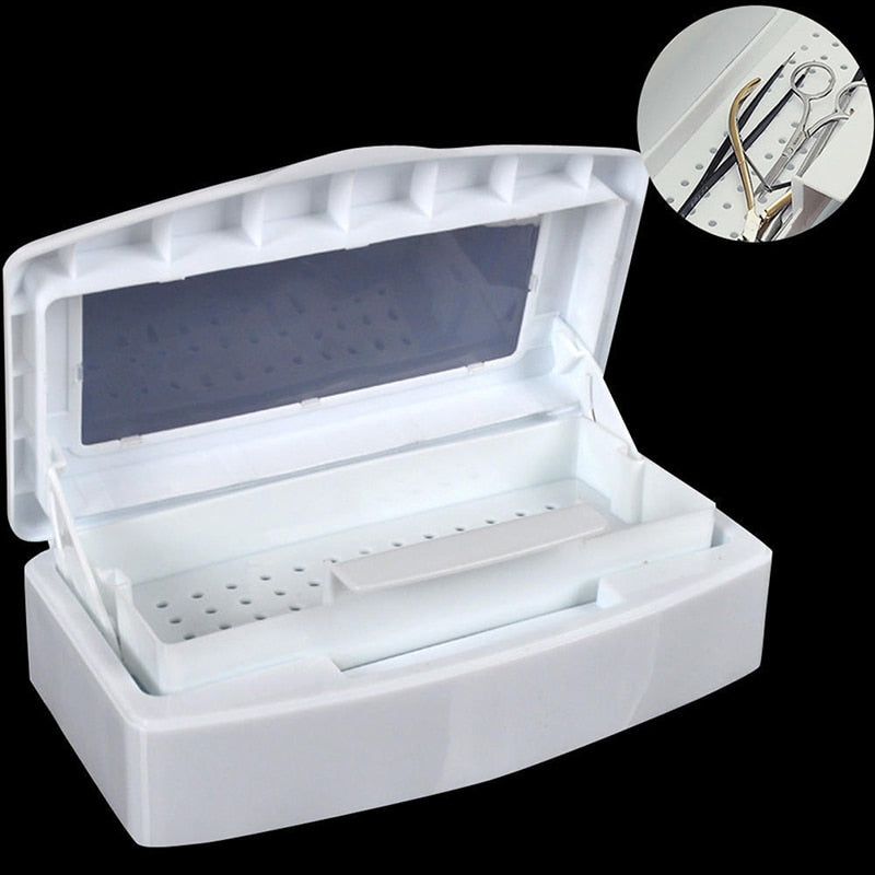 Sterilizing Tray Box Cleaner Disinfection Box Nail Art Pedicure Manicure Tool Sterilizing Metal Nipper Equipment Cleaner Tools