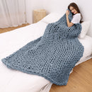 Nordic Photography Decorative Blanket Chenille Chunky Knitted Blanket Area Rug Mat Super Thick Soft Manual Weaving Blanket D30