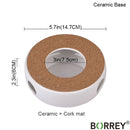 BORREY Big Heat-Resistant Glass Teapot  Flower Tea Kettle Large Clear Glass Fruit Juice Container Ceramic Teapot Holder Base