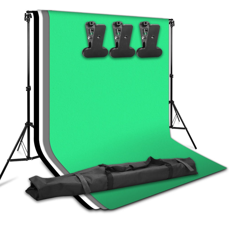 Fondo de fotografía de 2m x 2m, sistema de soporte de fondo, 1,6x3m, negro, blanco, gris, verde, pantalla de fondo para estudio fotográfico de vídeo