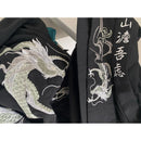 Japanese Dragon Embroidery Women Kimono Dress Men Samurai Costume Cosplay Cardigan Yukata Traditional Cosplay Party Halloween