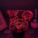 Anime Jujutsu Kaisen figura Inumaki Toge 3D LED Lava lámparas RGB luces de noche decoración de mesa de dormitorio cumpleaños Manga regalos para amigos