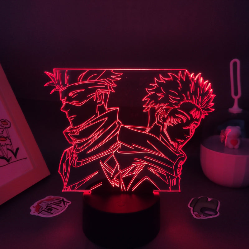 Anime Jujutsu Kaisen figura Inumaki Toge 3D LED Lava lámparas RGB luces de noche decoración de mesa de dormitorio cumpleaños Manga regalos para amigos