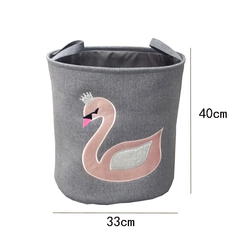 Sundries Storage Barrels High Capacity Pink Cat Dinosaur Foldable Toy Storage Box Home Organizer Dirty Laundry Basket