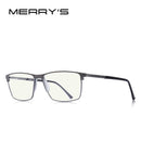 MERRYS DESIGN Men Anti Blue Ray Light Blocking Glasses UV400 Glasses For Computer Titanium Alloy Glasses S2170FLG