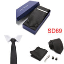 Gift Box 38 styles Tie Set Hanky Cufflinks With Gift Box Jacquard Woven Neckties Set For Men Wedding Party Lots of  accessories