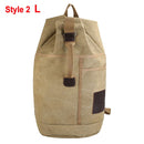 Mochila de lona con forma de cubo táctico para hombre, bolsas militares de gran capacidad con estampado de letras, bolsa redonda de escalada para viajes al aire libre XA678WD