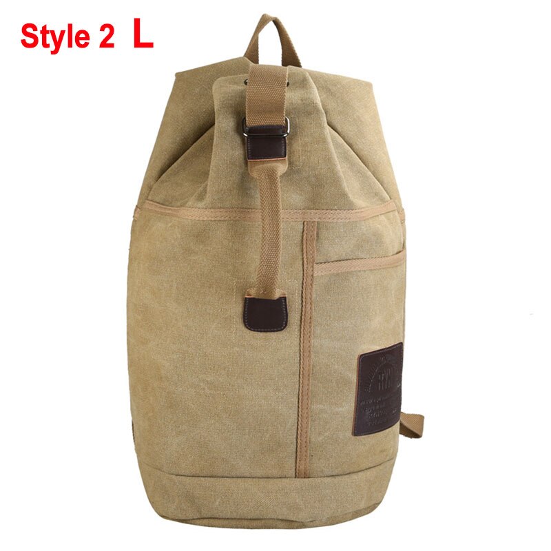 Mochila de lona con forma de cubo táctico para hombre, bolsas militares de gran capacidad con estampado de letras, bolsa redonda de escalada para viajes al aire libre XA678WD