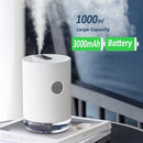 1L Luftbefeuchter USB Ultraschall Cool Mist Maker Aroma Diffusor 3000mAh Batterie Aromatherapy Humidificador Diffusor für ätherische Öle