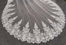 Real Photos Long Lace Bridal Veil with Comb 3.5 Meters 1 Layer Cathedral White Iovry Wedding Veil Wedding Accessories 2020