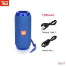 T&amp;G TG117 Portable Bluetooth Speaker Wireless Bass Column Waterproof Outdoor Music Vibro Speakers TF Card Subwoofer Loudspeaker