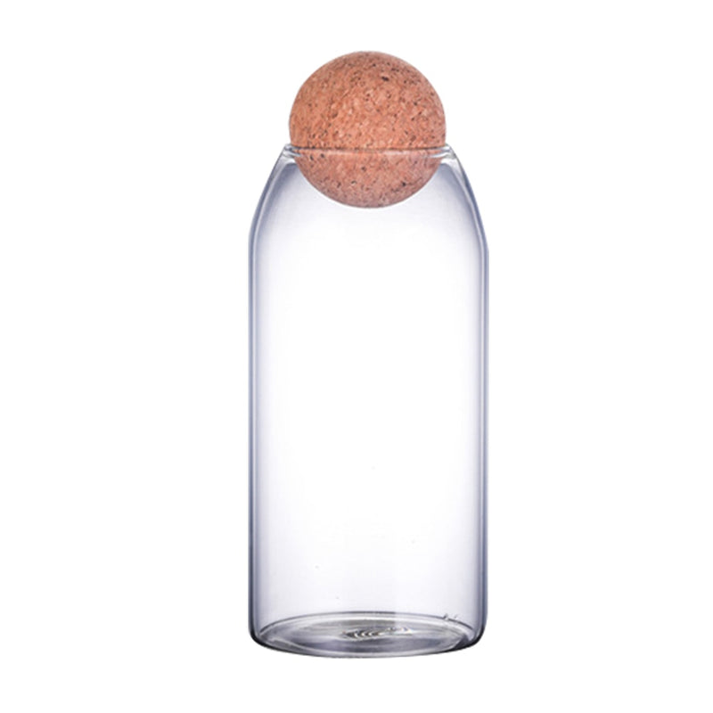 Borosilicate Transparent Lead-Free Glass Sealed Can Storage Tank Grains Storage Jar Creative Cork Tea Containers