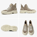 BeauToday, zapatillas informales de piel de ante para mujer, punta redonda, sin cordones, zapatos planos de moda Retro para mujer, hechos a mano 29575