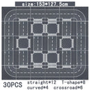 City Road Street Baseplate Straight Crossroad Curve T-Junction Building Blocks Base Plates Construction for Children Kids Gift