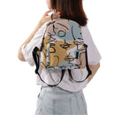 Deanfun Trendy Mini Backpack Abstract Line Face Printed Colorful School Backpack Bags Women Elegant Shoulder Bag MNSB-31