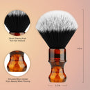 Amber Shaving Brush Silvertip Synthetic Badger Hair with Resin Handle Anbbas for Men Professional Wet Shaving (Knot 24mm) Amber
