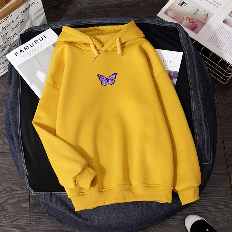 Sudaderas con capucha de mariposa para mujer