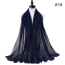 Luxuey Pom Pom Bubble gasa Hijab bufanda mujer chal largo Wrap musulmán diadema Maxi islámico Sjaal 180*70cm