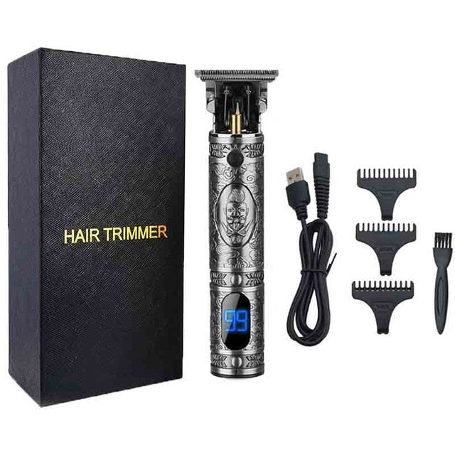 Suttik 700AL USB LCD Hair Trimmer Electric Clipper Beard Razor Cordless Exquisite Engraving Barber Hairstyle Cutting Tool