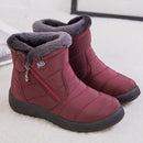 New Women Warm Shoes High Quality Zip Women Boots Solid Winter Ankle Boots For Women Ladies Shoes Waterproof Chaussure Femme